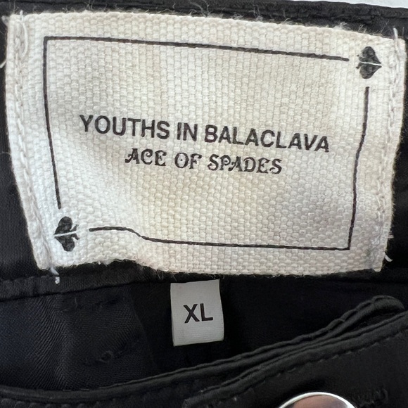 NWT Youths In Balaclava Black Nylon Cargo Cropped Pants in Mens Sz XL - Picture 5 of 13